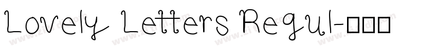 Lovely Letters Regul字体转换